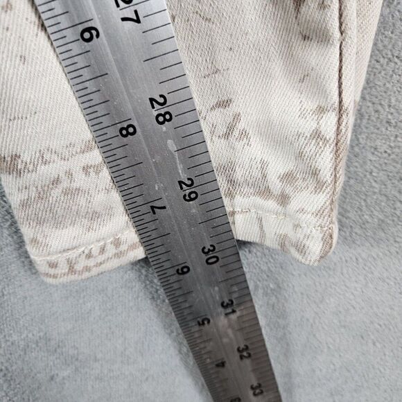 Levis Legging Womens Sz 27 Tan Aztec Geometric Print Straight Leg Jegging Pants - Picture 11 of 13